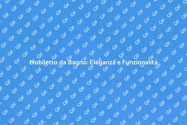 Scopri il Mobiletto da Bagno a Colonna