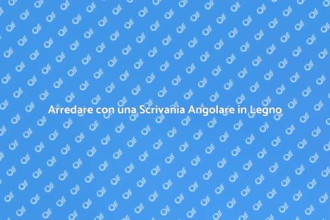 Scrivania Angolare in Legno per Bar