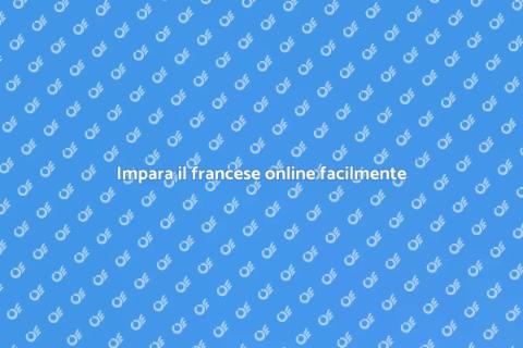 Lezione online di francese facile