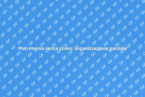 Organizzazione parziale di nozze