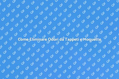Rimuovere Odori da Moquette e Tappeti