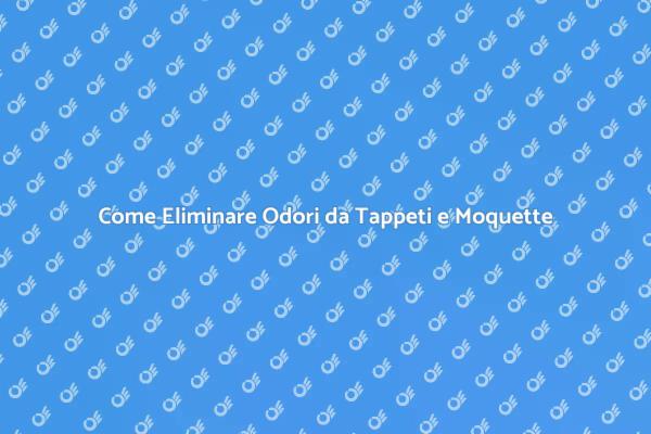 Metodi per Rimuovere Odori da Tappeti