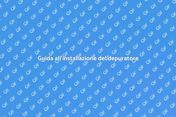 Come installare un depuratore d'acqua