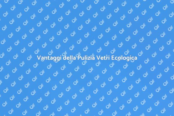 Pulizia Sostenibile dei Vetri