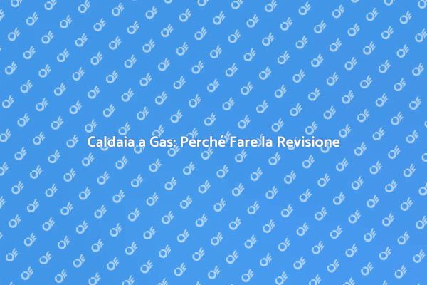 Caldaia a Gas: La Revisione Necessaria