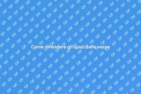 Protezione spazi dalle vespe infestanti