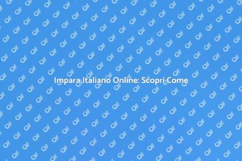 Corso di Italiano Online: Impara Facile