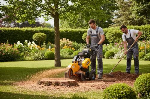 Rimozione e macinazione dei ceppi: come trovare giardinieri