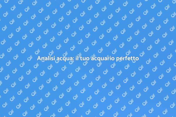 La chiave per un acquario sano