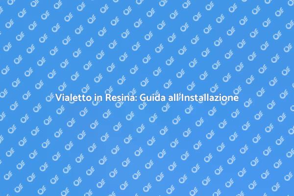 Come Installare un Vialetto in Resina