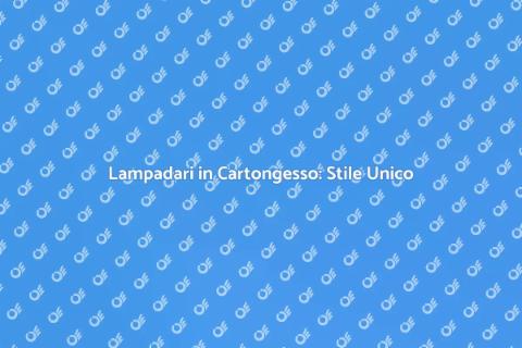 Design Raffinato Lampadari Cartongesso