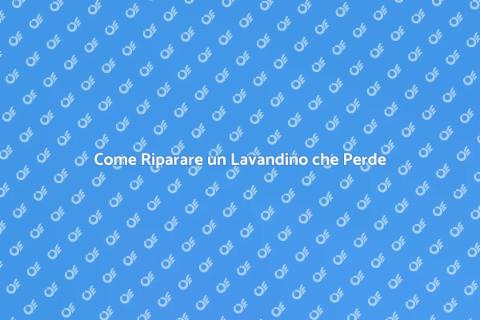 Riparazione Lavandino che Perde