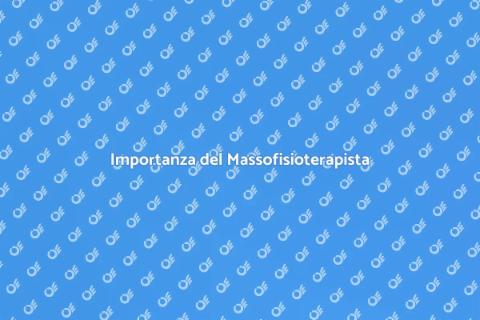 Massofisioterapista: Salute e Benessere