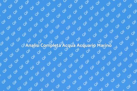 Kit Analisi Acqua Acquario Marino