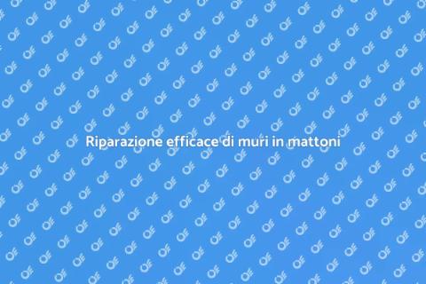 Riparare muro di mattoni: guida pratica
