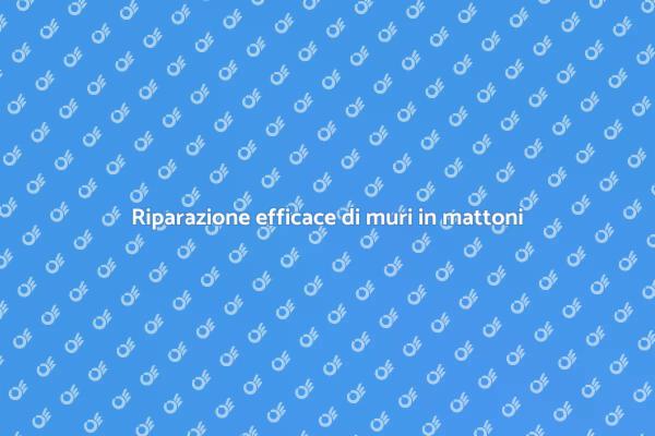 Come riparare un muro di mattoni