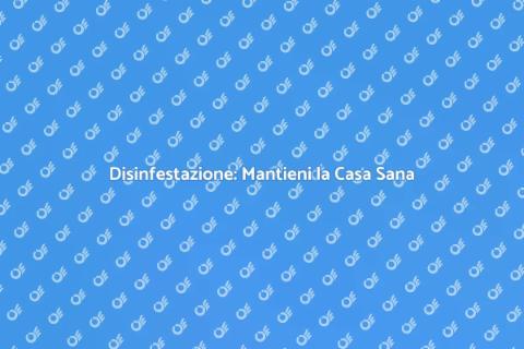 Disinfestazione: Salubrità per la Casa