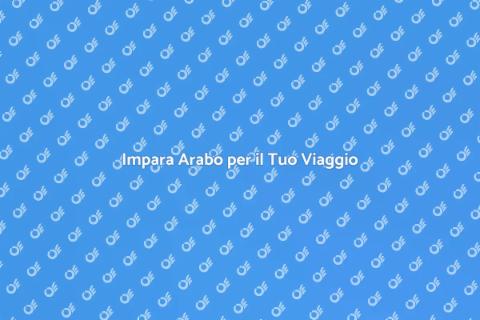 Corso di Arabo per Viaggiatori