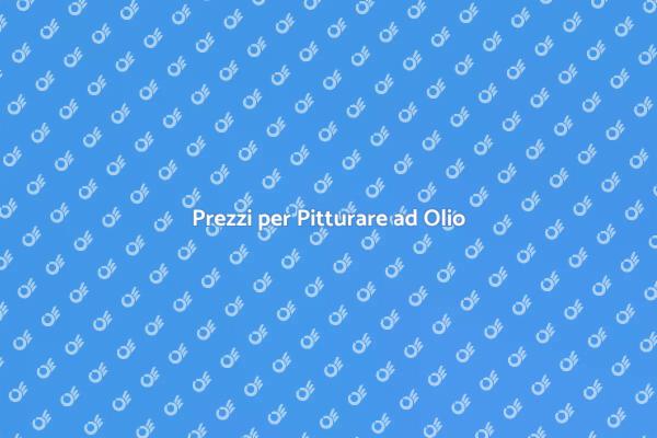 Costo della Pittura ad Olio