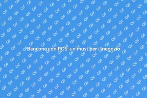 Bancone negozio con supporto POS