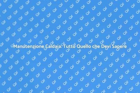 Revisione Caldaia: Guida Completa
