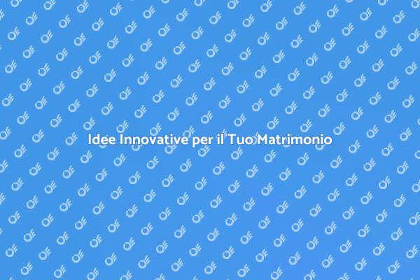 Trasforma il Tuo Matrimonio con Design