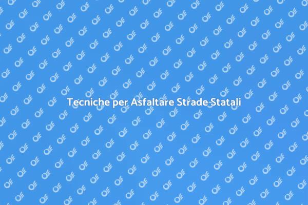 Processo di Asfaltatura Strade Statali