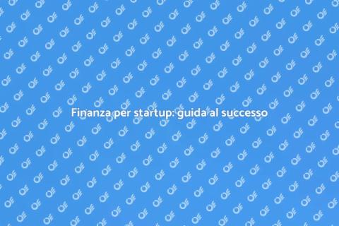 Consulenza finanziaria per startup