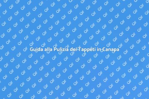 Pulizia Tappeti in Fibra di Canapa