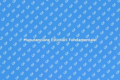 Controllo Estintori Portatili: Sicurezza