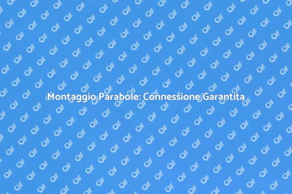 Montaggio Parabole: Accesso Ininterrotto