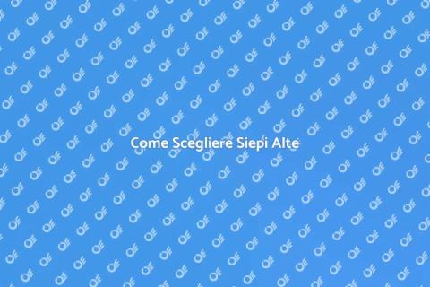 Piante da Siepe ad Alto Fusto