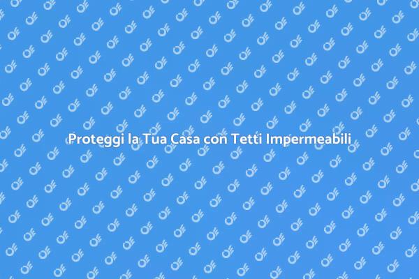 Impermeabilizzazione Tetti: Protezione Essenziale