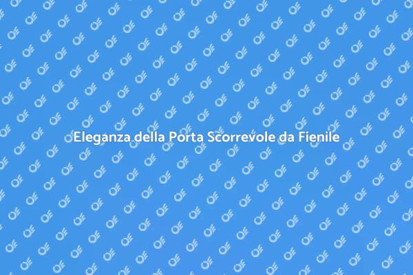 Porta Scorrevole: Eleganza e Praticità