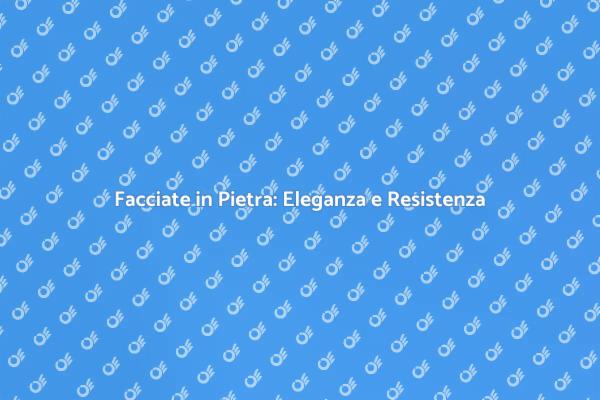 Facciate in Pietra: Bellezza e Funzionalità