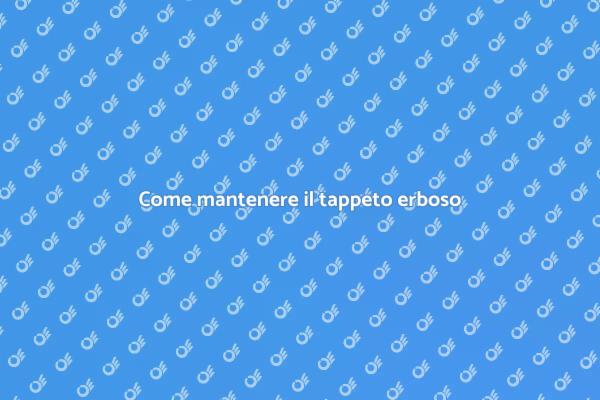 Tappeto erboso: cura e manutenzione