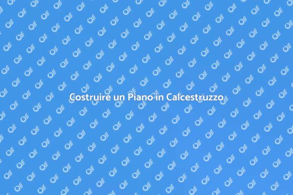 Come Creare un Piano in Calcestruzzo