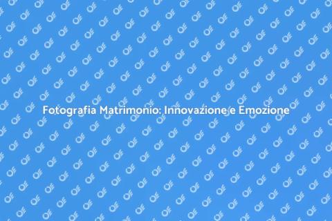 Servizio Fotografico Innovativo Matrimonio