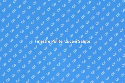 Pulizia Finestre: Magia di Luce