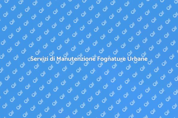 Servizi Fondamentali per le Fognature