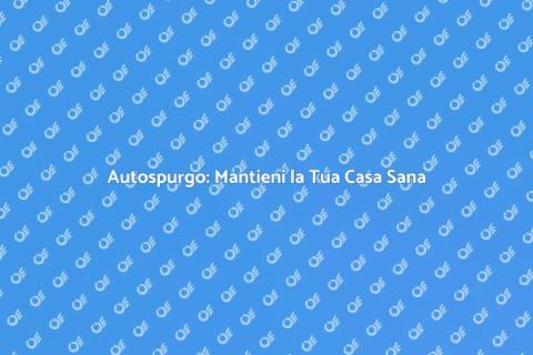 Autospurgo: Servizio Essenziale per Casa