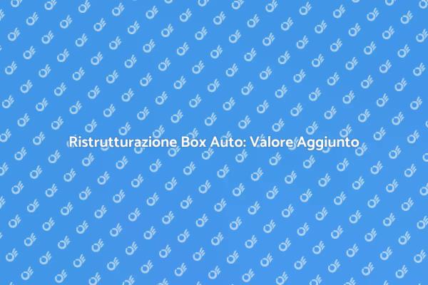 Ottimizza il Tuo Box Auto Oggi!