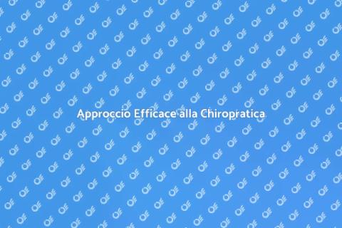 Terapia Manipolativa Chiropratica