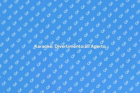 Karaoke per Eventi all'Aperto