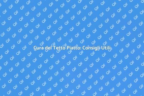 Pulizia Tetto Piatto: Guida Completa