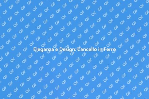 Cancello in Ferro Battuto Elegante