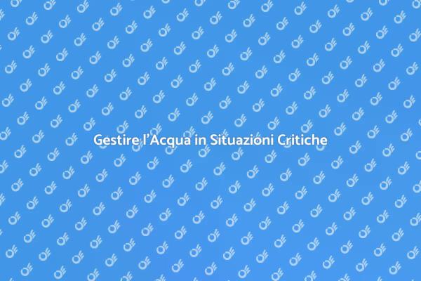 Emergenza Acqua: Cosa Fare Subito