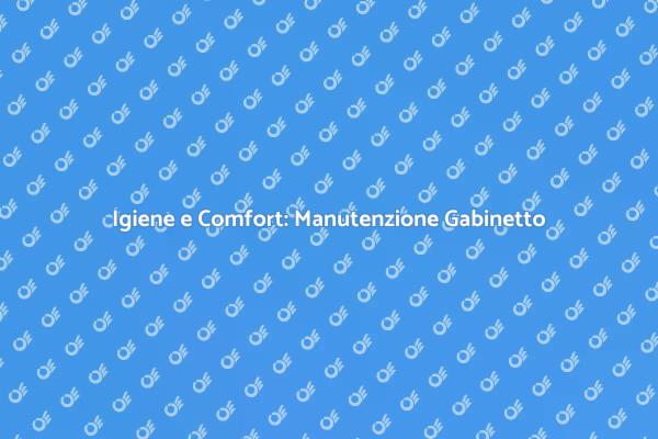 Manutenzione Gabinetto: Prevenire è Meglio