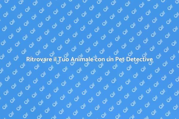 Come Trovare un Pet Detective Esperto