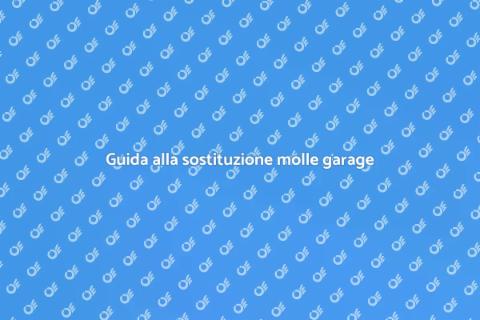 Sostituire molle porta garage: guida